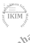 Sesi perbincangan IKIM bersama pihak Alumni Persatuan Universiti Islam Antarabangsa Malaysia (UIAM)