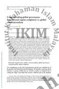 Comprehending global governance: International regime complexity vs. global constitutionalism