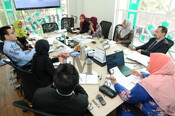 Sesi perbincangan bersama Pusat Kajian Ekonomi Dan Kemasyarakatan (EMAS), IKIM dan Unit Peneraju Agenda Bumiputra (TERAJU)
