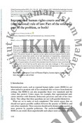 International human rights courts and the(international) rule of law: Part of the solution, part of the problem, or both?