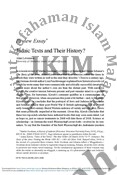 Judaic Texts and Their History?