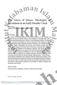 The Voices of Moses: Theologies of  Revelation in an Early Hasidic Circle