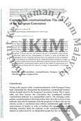 Cosmopolitan constitutionalism: The case of the European Convention