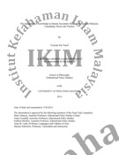 PhD Thesis (Noryani 2014) The Integration of Knowledge in Islamic Secondary Religious Schools in Malaysia- Translating Theory into Practice